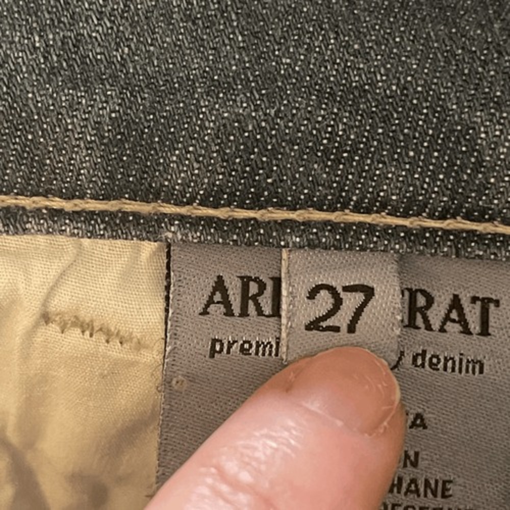 ARISTOCRAT Premium Denim Low Rise Bootcut Jeans Stretch USA Made Size 27 - Picture 11 of 12